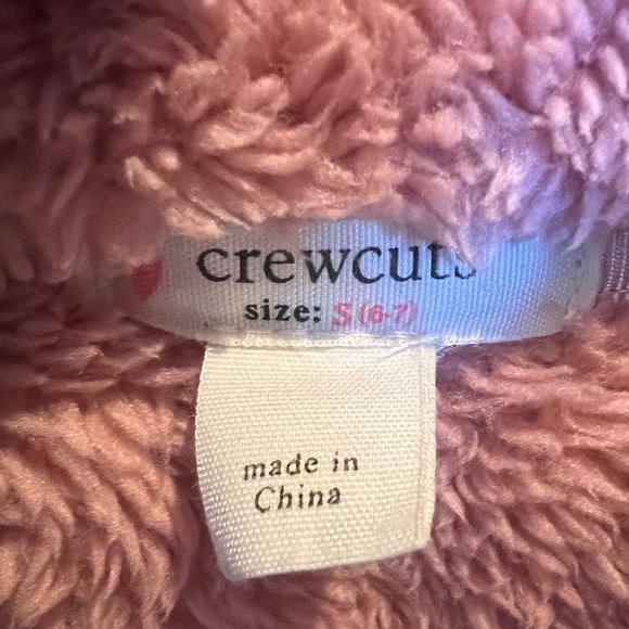 Jcrew crewcuts girls sherpa half button snap pullover with pockets. - Picture 8 of 9